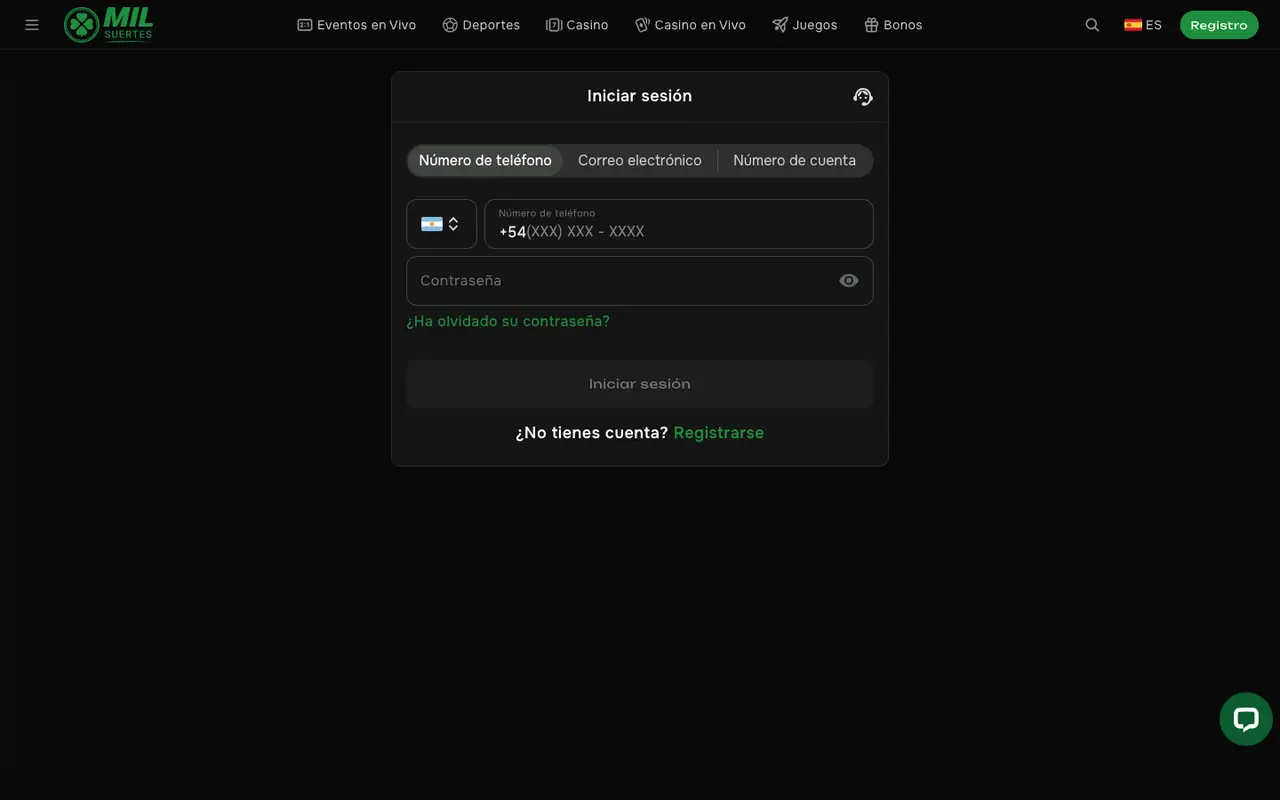 Login, clave y cuenta bloqueada